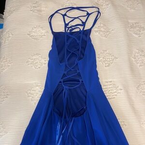 Lulus flowy mini dress lace up back